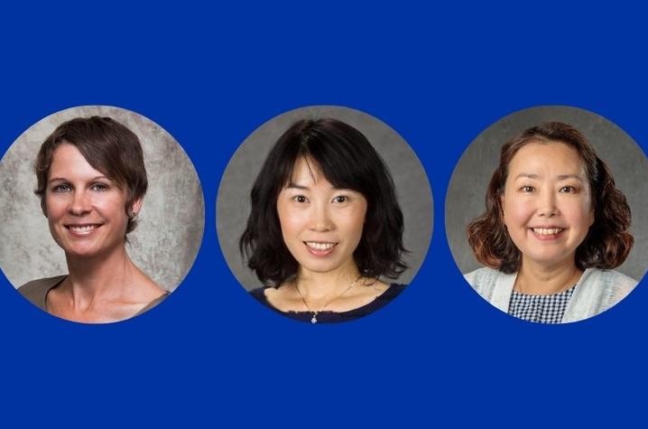 From left, Harmonie Bettenhausen, Tracy Lu and Min-Young Lee.
