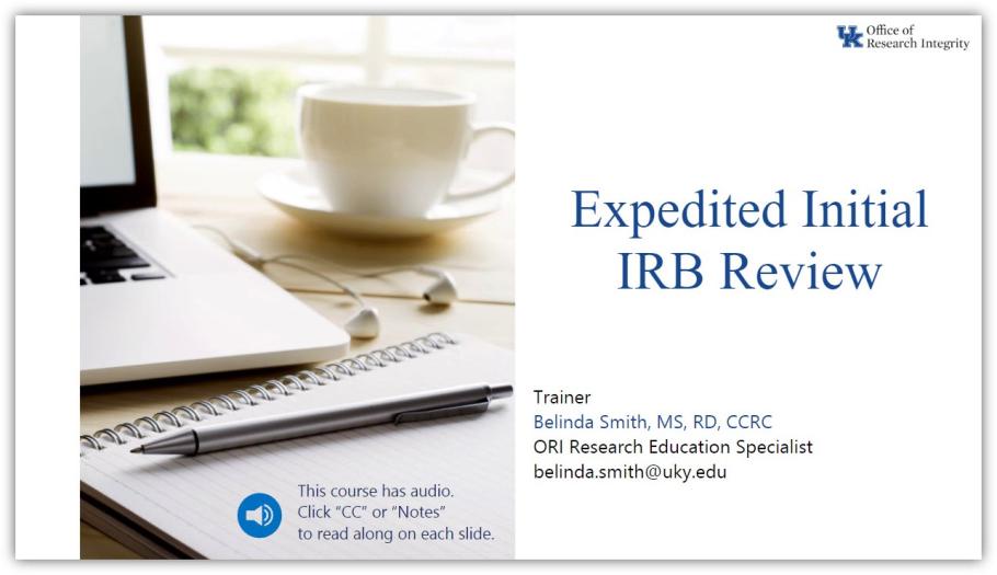 Expedited Initial IRB Review