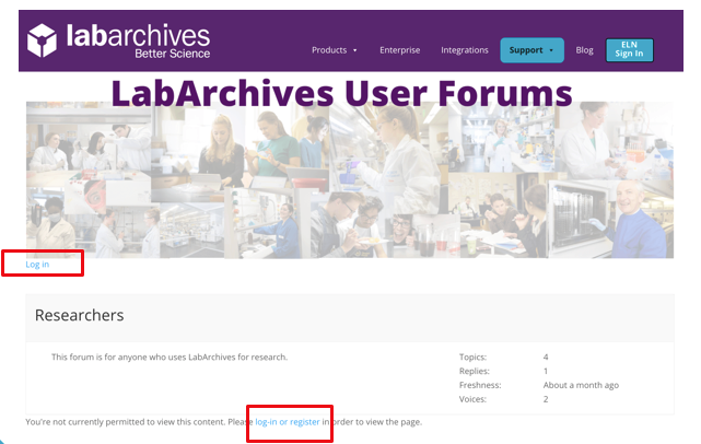 LabArchives User Forums