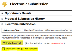 Validate and submit