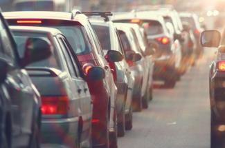 cars stopped on road