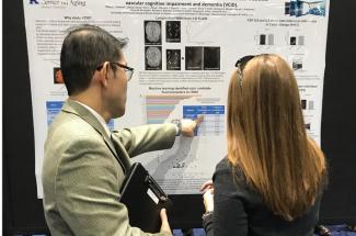 Tiffany Lee presents her research at the 2018 Society for Neuroscience annual meeting