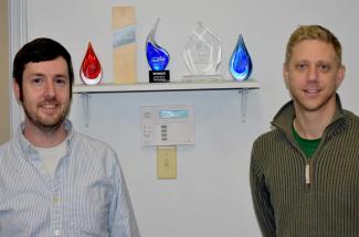 Picture of James Landon, chief technology officer of PowerTech Water (left), and Cameron Lippert, CEO.
