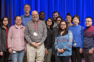 Picture of UK professor Sidney Whiteheart (fourth from left) with members of his lab and rotation students.