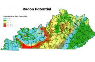 Picture of Radon potential map of Kentucky