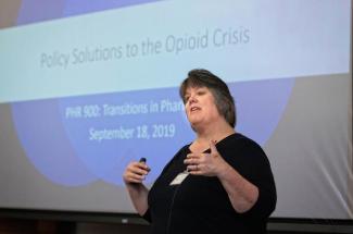 Photo of Trish Freeman, UK College of Pharmacy clinical associate professor and director of UK's Center for the Advancement of Pharmacy Practice.