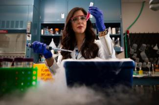 Photo of University of Kentucky researcher Nika Larian in lab