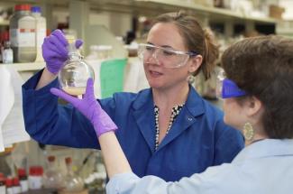 Photo of Sarah Odom in lab