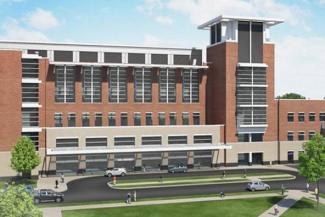 Rendering of proposed advanced ambulatory and cancer complex.