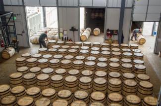 White oak barrels give bourbon its distinct taste. Photo by Matt Barton.