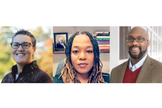 From left: Anastasia Curwood, Marta Mack and Derrick E. White. The three UK faculty members will present on the history of race and sport in a virtual symposium Tuesday, Feb. 22.