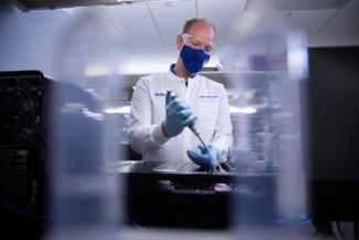 Mark Ebbert in his lab on August 5, 2021. Pete Comparoni | UK Photo