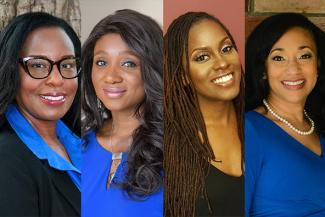 Neighborhood Healers project leaders (left to right) Lisa Higgins-Hord, Camille Burnett, Candice Hargons and Danelle Stevens-Watkins.