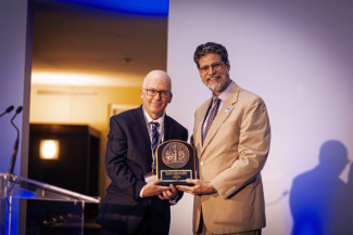 Professor Tracy Campbell (left) and UK College of Arts and Sciences Interim Dean Christian Brady. Photo by Lissette De la Cruz