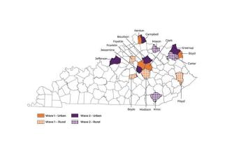 WAVE 2 communities of the HEALing Communities Study include Bourbon, Campbell, Carter, Greenup, Jefferson, Jessamine, Knox and Mason counties.