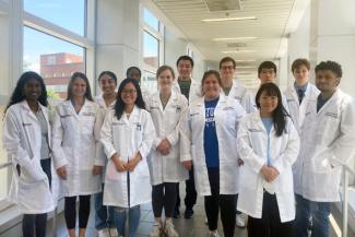 Students in the inaugural cohort of UK's Undergraduate Summer Training in Cardiovascular Research program.