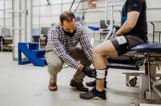 Michael Samaan, Ph.D., is leading his own project funded by the National Institute of Aging, implementing a novel experimental approach to more effectively treat hip osteoarthritis. Mark Cornelison | UK Photo.