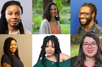 UNITE Scholars top from left: Odunayo Omotilewa, Jillian Silva-Jones, James Murray. Bottom from left: Kristen Buford, Monyae Kerney, Jessica Maras.