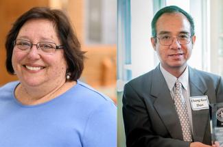 Linda Dwoskin, Ph.D., and Chang-Guo Zhan, Ph.D., have been named fellows of the National Academy of Inventors (NAI). Photos provided.