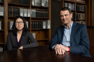 Yuha Jung, Ph.D., (left) and Daniel Vivian, Ph.D., have a nearly $75,000 grant from the National Endowment for the Humanities to analyze Kentucky's registered historic places. Jeremy Blackburn | Research Communications.