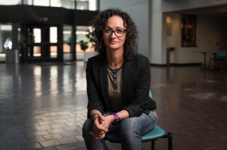 Sally Ellingson, Ph.D., is is a computational scientist working at the intersection of computational biology and high-performance computing. Photo by Jeremy Blackburn.