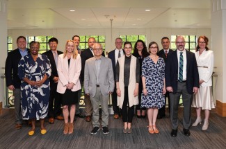 From left: Brian Murtha, Crystal Wilkinson, YuMing Zhang, Melinda Ickes, William Stoops, Matthew Hoch, Feng Li, Ron Zimmer, Allison Gordon, Luciana Shaddox, Ann Morris, Björn Bauer, Christopher Norris and Erin Haynes. Not pictured: Dieter Hennings Yeomans and Michael McKay.