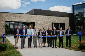 L-R: Carlo Coppola, Gregory Hughes, Freddie Noe, Andy Barr, Nancy Cox, Lisa Banner, Fred Noe, Eli Capilouto, Alex Alvarez, Seth DeBolt. Photo by Sarah Caton Walters.