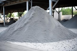 Fly ash, a fine powder created from coal combustion. Stock Photo.