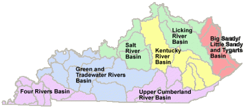 Map of Kentucky River Basin Management Units