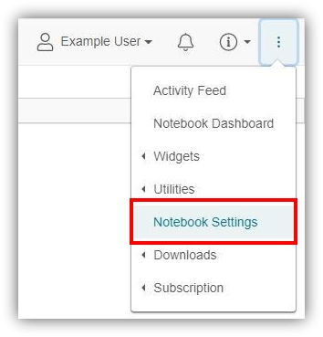 Notebook Settings