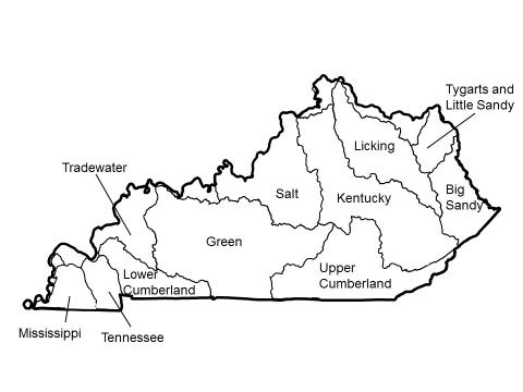 Map of Kentucky's River Basins