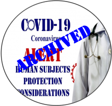 Archived Human Research COVID-19 Alerts
