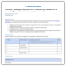 Sample Authorship Agreement